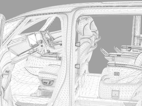 Lexus LM 2024 HQinterior 3D Model