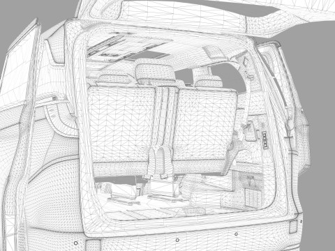 Lexus LM 2024 HQinterior 3D Model