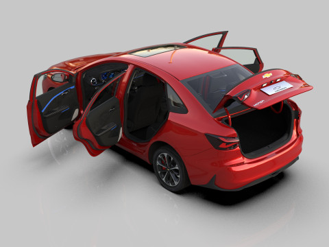 Chevrolet Monza 2023 HQ interior Modelo 3D