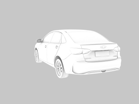 Chevrolet Monza 2023 HQ interior Modelo 3D