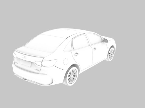 Chevrolet Monza 2023 HQ interior Modelo 3D