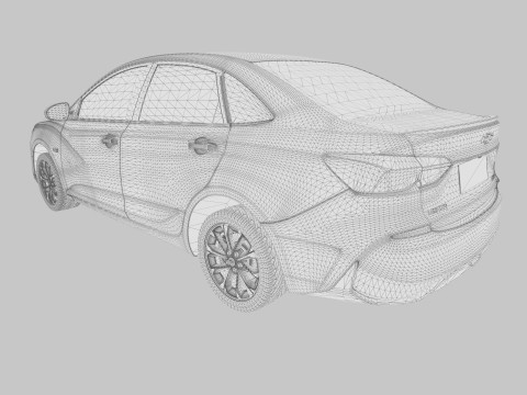Chevrolet Monza 2023 HQ interior Modelo 3D