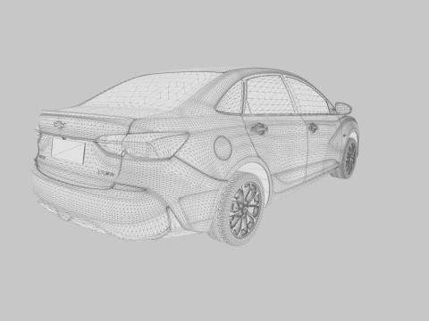 Chevrolet Monza 2023 HQ interior Modelo 3D