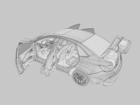 Chevrolet Monza 2023 HQ interior Modelo 3D