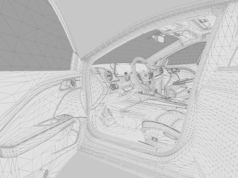 Chevrolet Monza 2023 HQ interior Modelo 3D