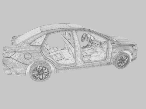 Chevrolet Monza 2023 HQ interior Modelo 3D