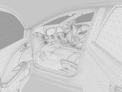Chevrolet Monza 2023 HQ interior Modelo 3D