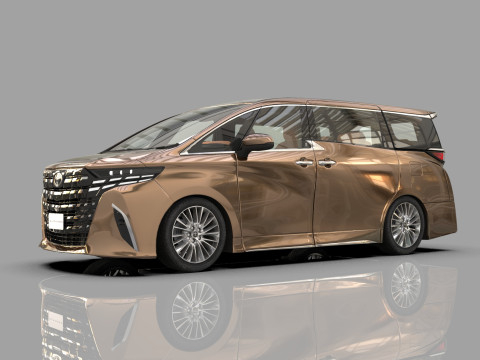 Toyota Alphard Vellfire 2023 HQ interior Modelo 3D
