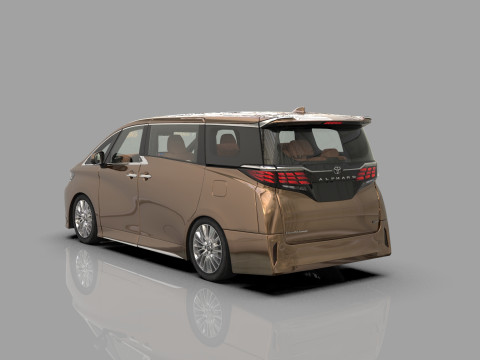Toyota Alphard Vellfire 2023 HQ interior Modelo 3D