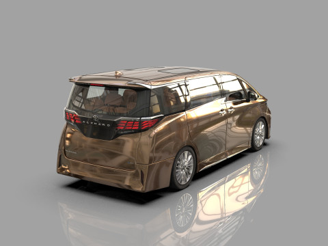 Toyota Alphard Vellfire 2023 HQ interior Modelo 3D