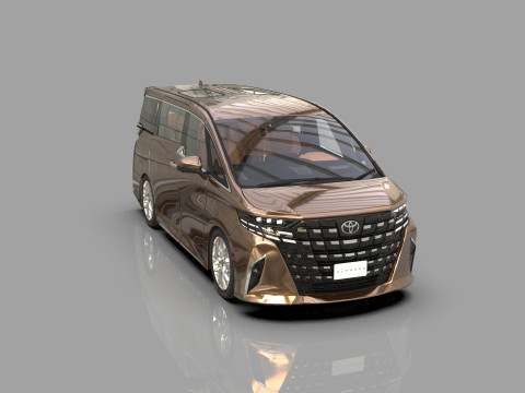 Toyota Alphard Vellfire 2023 HQ interior Modelo 3D