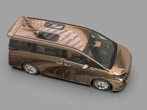 Toyota Alphard Vellfire 2023 HQ interior Modelo 3D