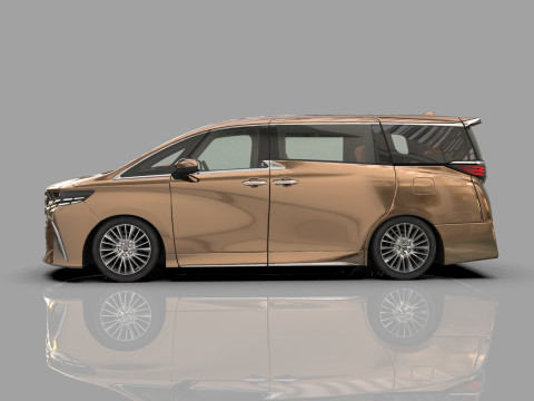 Toyota Alphard Vellfire 2023 HQ interior Modelo 3D