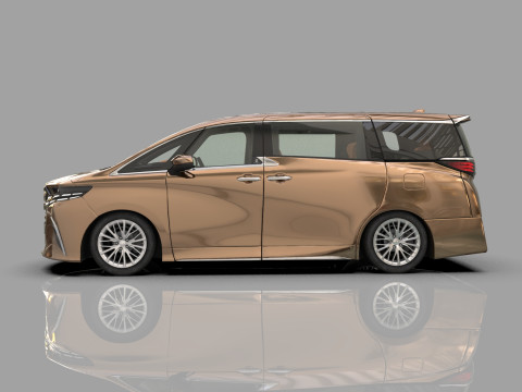 Toyota Alphard Vellfire 2023 HQ interior Modelo 3D