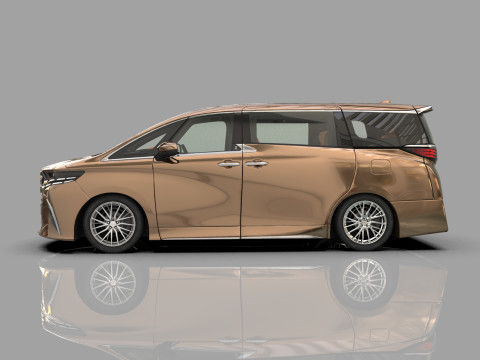 Toyota Alphard Vellfire 2023 HQ interior Modelo 3D