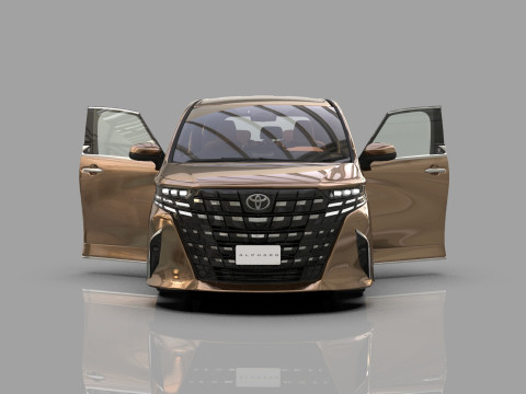 Toyota Alphard Vellfire 2023 HQ interior Modelo 3D