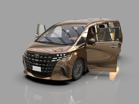 Toyota Alphard Vellfire 2023 HQ interior Modelo 3D