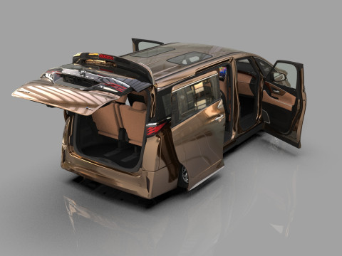Toyota Alphard Vellfire 2023 HQ interior Modelo 3D