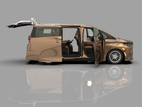 Toyota Alphard Vellfire 2023 HQ interior Modelo 3D