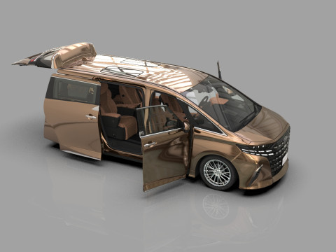 Toyota Alphard Vellfire 2023 HQ interior Modelo 3D
