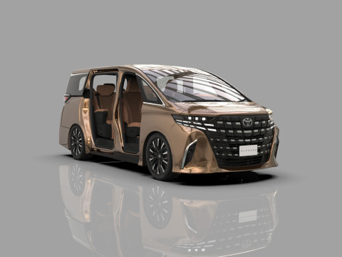 Toyota Alphard Vellfire 2023 HQ interior Modelo 3D