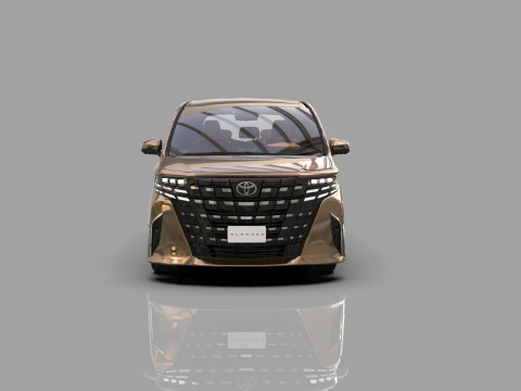 Toyota Alphard Vellfire 2023 HQ interior Modelo 3D