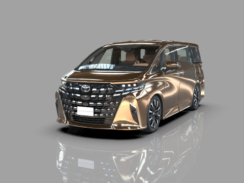 Toyota Alphard Vellfire 2023 HQ interior Modelo 3D