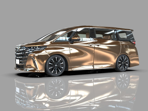 Toyota Alphard Vellfire 2023 HQ interior Modelo 3D