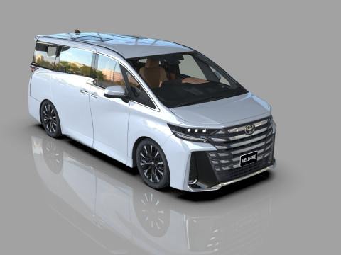 Toyota Alphard Vellfire 2023 HQ interior Modelo 3D