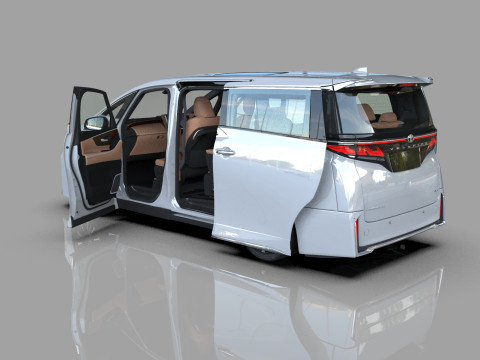 Toyota Alphard Vellfire 2023 HQ interior Modelo 3D