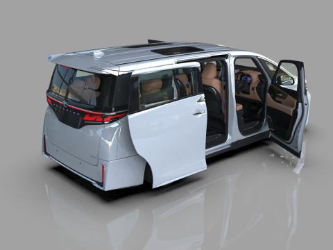 Toyota Alphard Vellfire 2023 HQ interior Modelo 3D