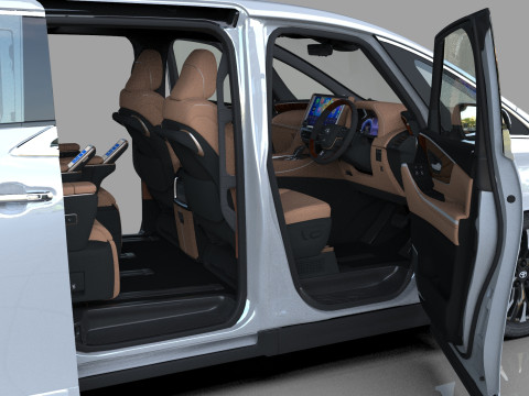Toyota Alphard Vellfire 2023 HQ interior Modelo 3D