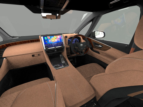 Toyota Alphard Vellfire 2023 HQ interior Modelo 3D
