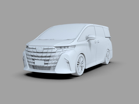 Toyota Alphard Vellfire 2023 HQ interior Modelo 3D