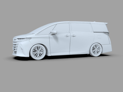 Toyota Alphard Vellfire 2023 HQ interior Modelo 3D