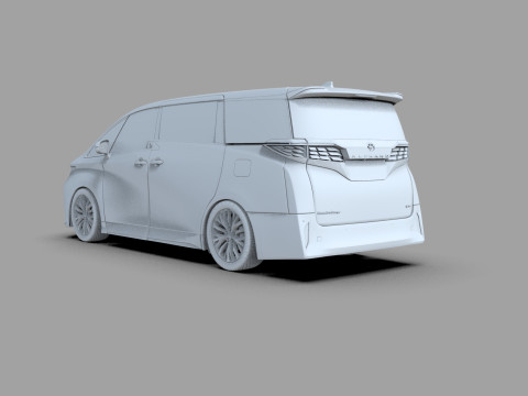 Toyota Alphard Vellfire 2023 HQ interior Modelo 3D