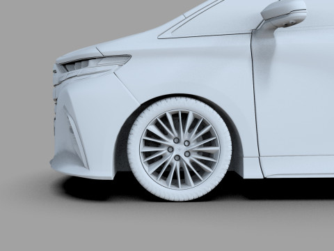 Toyota Alphard Vellfire 2023 HQ interior Modelo 3D
