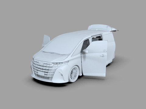 Toyota Alphard Vellfire 2023 HQ interior Modelo 3D