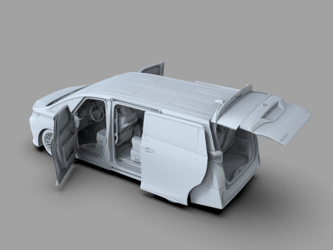 Toyota Alphard Vellfire 2023 HQ interior Modelo 3D