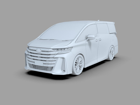 Toyota Alphard Vellfire 2023 HQ interior Modelo 3D