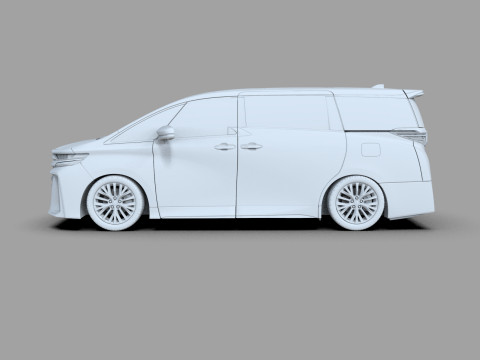 Toyota Alphard Vellfire 2023 HQ interior Modelo 3D