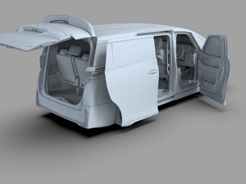 Toyota Alphard Vellfire 2023 HQ interior Modelo 3D