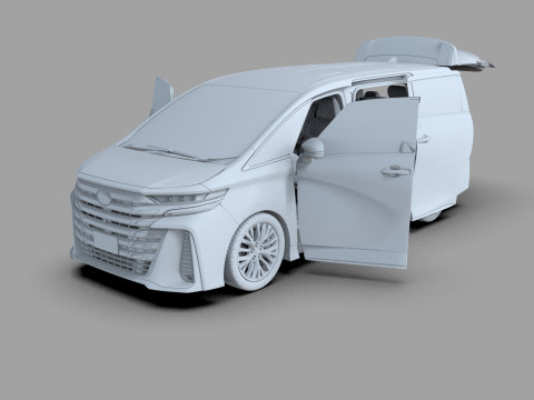 Toyota Alphard Vellfire 2023 HQ interior Modelo 3D