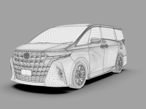 Toyota Alphard Vellfire 2023 HQ interior Modelo 3D