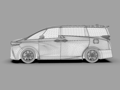 Toyota Alphard Vellfire 2023 HQ interior Modelo 3D
