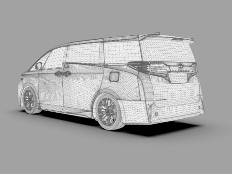 Toyota Alphard Vellfire 2023 HQ interior Modelo 3D