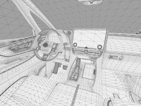 Toyota Alphard Vellfire 2023 HQ interior Modelo 3D