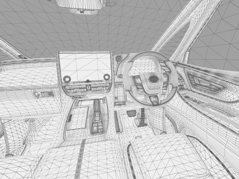 Toyota Alphard Vellfire 2023 HQ interior Modelo 3D