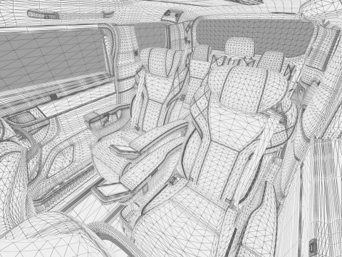 Toyota Alphard Vellfire 2023 HQ interior Modelo 3D