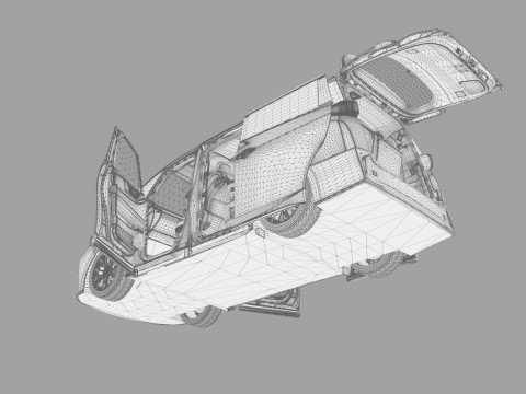 Toyota Alphard Vellfire 2023 HQ interior Modelo 3D